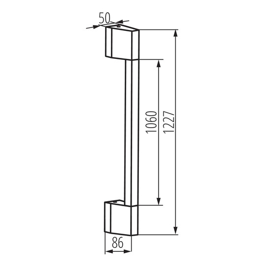 Kanlux LED Außenwandleuchte Yalte 12W CCT warm-/neutral-/tageslichtweiss 3000K/4000K/6500K IP54 Doppelmontage Schwarz Aluminium 123cm 45873