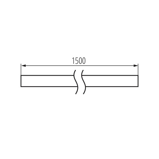 Kanlux Abdeckprofil für 1-Phasen Stromschiene TEAR 1,5m Weiß 45901