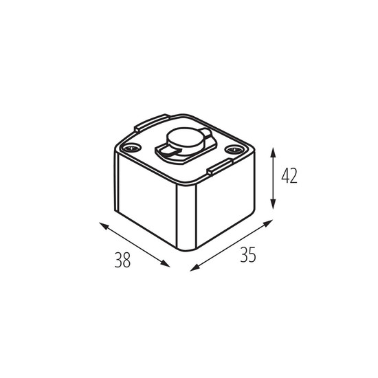 Kanlux Pendeladapter für 1-Phasen Stromschiene TEAR Weiß 45913