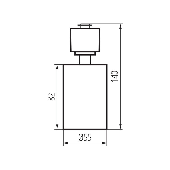 Kanlux 1-Phasen Stromschienenstrahler ATL GU10 Weiß Aluminium Ø5,5cm 45915