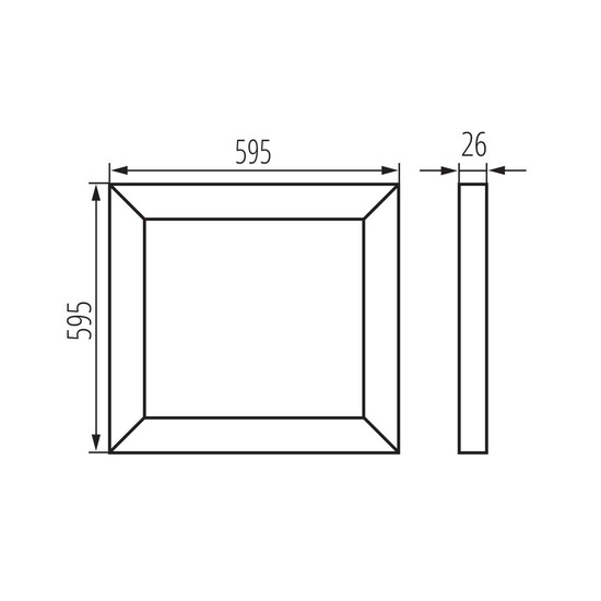 Kanlux LED Panel Avar 32W CCT warm-/neutral-/tageslichtweiss 3000K/4000K/6000K UGR19 Weiß Aluminium 59,5x59,5cm 46070