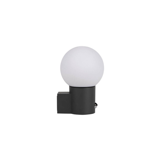 Kanlux Außenwandleuchte Stono E27 Bewegungsmelder IP65 Anthrazit Aluminium Ø15cm 46081