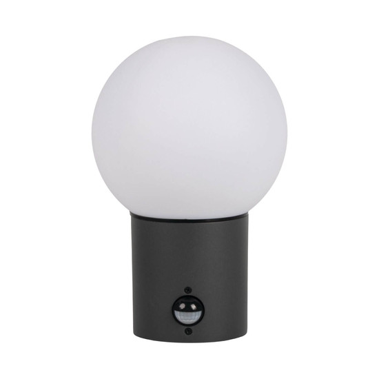 Kanlux Außenwandleuchte Stono E27 Bewegungsmelder IP65 Anthrazit Aluminium Ø15cm 46081