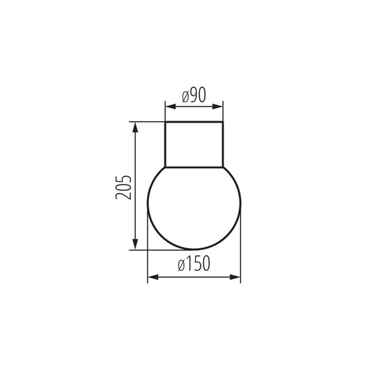 Kanlux Außendeckenleuchte Stono E27 IP65 Anthrazit Aluminium Ø15cm 46082