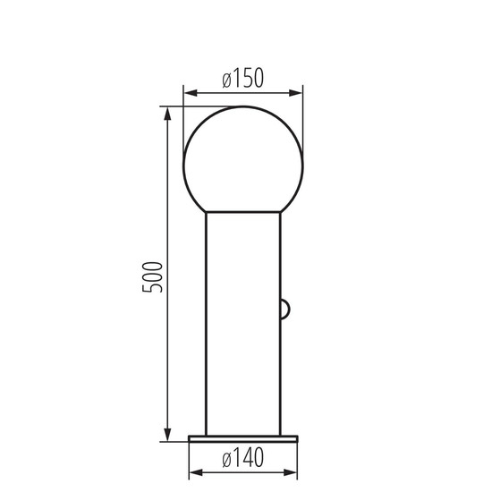 Kanlux Wegeleuchte Stono E27 Bewegungsmelder IP65 Anthrazit Aluminium 50cm 46084