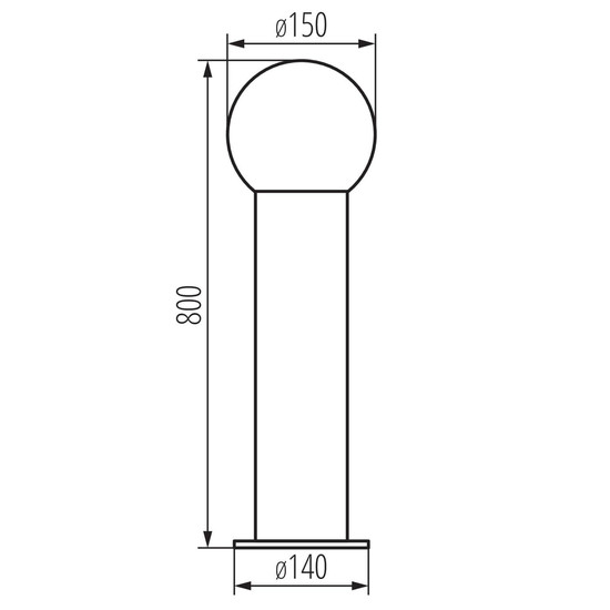Kanlux Wegeleuchte Stono E27 IP65 Anthrazit Aluminium 80cm 46085