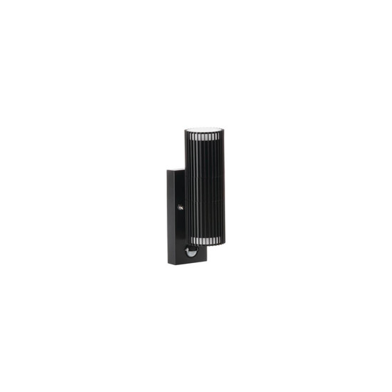 Kanlux Außenwandleuchte Radilo 2-flammig 2xGU10 Bewegungsmelder IP44 Schwarz Aluminium 46203