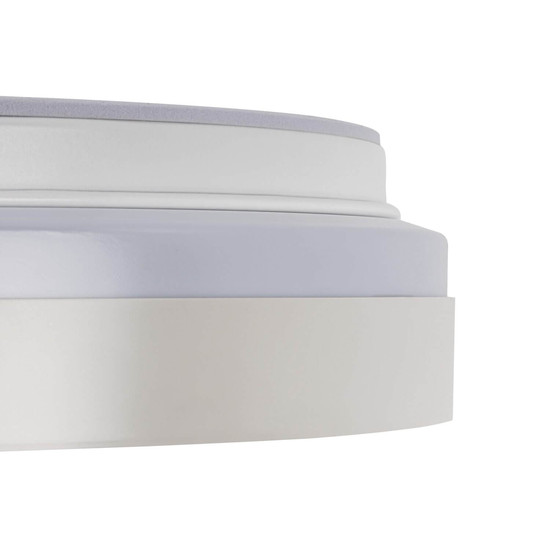Kanlux LED Deckenleuchte Lixan 47W CCT warm-/tageslichtweiss 3000-6500K dimmbar Fernbedienung Weiß Silber Ø38,5cm 46280