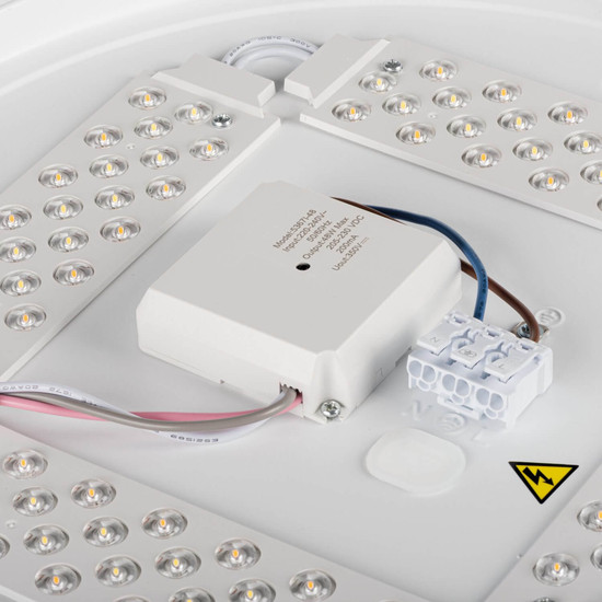 Kanlux LED Deckenleuchte Lixan 47W CCT warm-/tageslichtweiss 3000-6500K dimmbar Fernbedienung Weiß Silber Ø38,5cm 46280