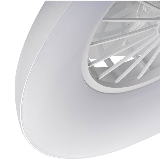 Kanlux LED Deckenleuchte mit Ventilator Plave 24W RGB + CCT 3000-6500K Fernbedienung Weiß Ø48,5cm 46370
