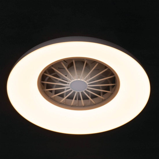 Kanlux LED Deckenleuchte mit Ventilator Plave 24W RGB + CCT 3000-6500K Fernbedienung Weiß Ø48,5cm 46370