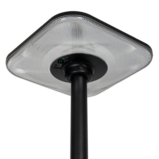 Kanlux LED Solar-Stehleuchte Pareno 25W CCT warm-/neutral-/tageslichtweiss 3000K/4000K/6500K Bewegungsmelder Fernbedienung Akku IP54 Schwarz 260cm 46450