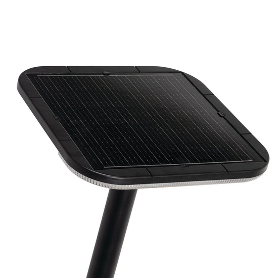 Kanlux LED Solar-Stehleuchte Pareno 25W CCT warm-/neutral-/tageslichtweiss 3000K/4000K/6500K Bewegungsmelder Fernbedienung Akku IP54 Schwarz 260cm 46450
