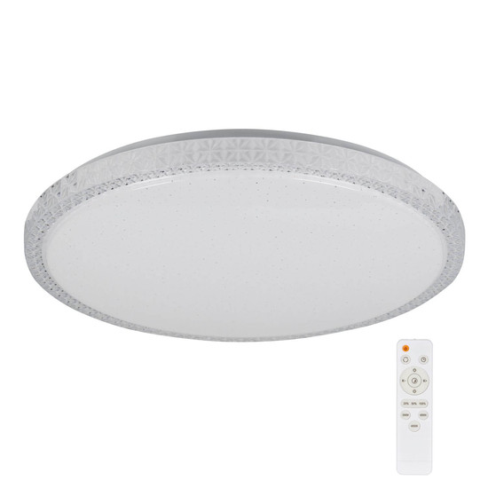 Kanlux LED Deckenleuchte Lumko 38W CCT warm-/neutral-/tageslichtweiss 3000K/4000K/6500K Weiß Metall Ø48cm 90221