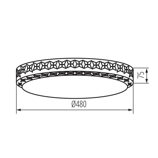Kanlux LED Deckenleuchte Lumko 38W CCT warm-/neutral-/tageslichtweiss 3000K/4000K/6500K Weiß Metall Ø48cm 90221