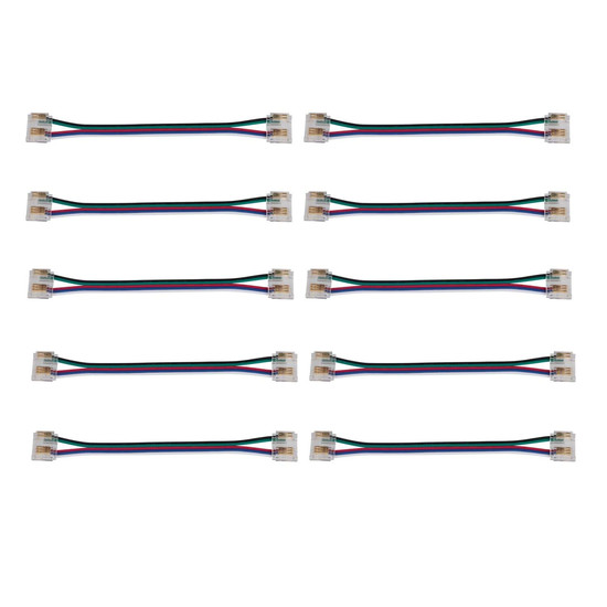 Kanlux 10x Verbinder für LED Streifen RGBW 12mm Verbindungskabel 90722