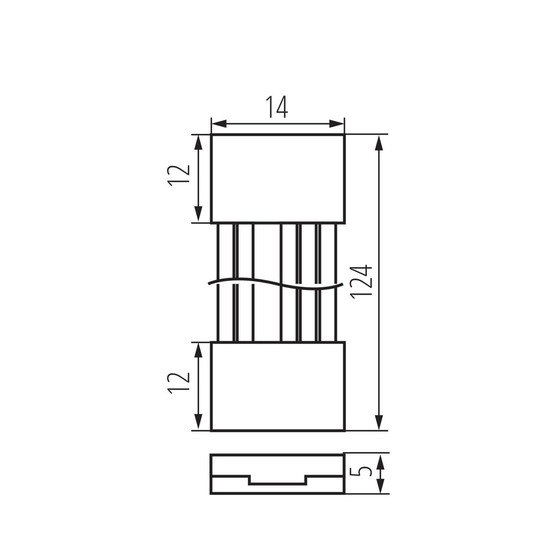 Kanlux 10x Verbinder für LED Streifen RGBW 12mm Verbindungskabel 90722