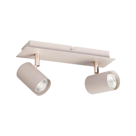 Kanlux Deckenstrahler Evalo 2-flammig 2xGU10 Beige Aluminium 90781