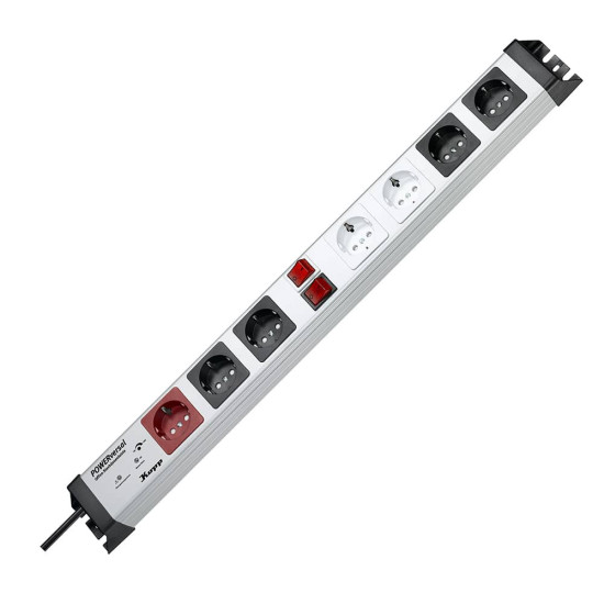 Kopp Steckdosenleiste Powerversal 2x2-fach mit Master-Slave-Funktion und 2xSchalter