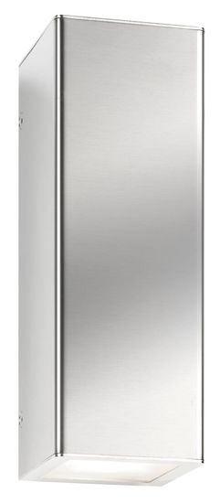 LCD Up & Down Wandleuchte Edelstahl 2xGU10 IP44 22x8x8cm 025 Made in Germany