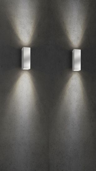 LCD Up & Down Wandleuchte Edelstahl 2xGU10 IP44 22x8x8cm 025 Made in Germany