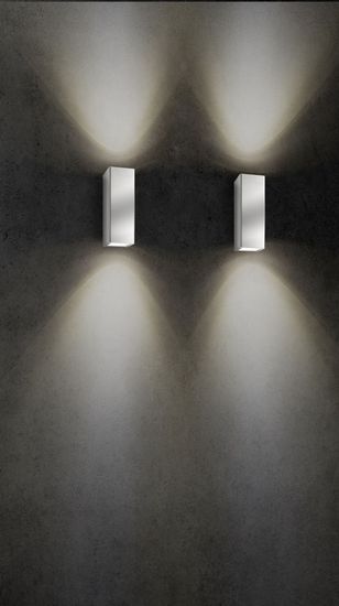 LCD Up & Down Wandleuchte Edelstahl 2xGU10 IP44 22x8x8cm 025 Made in Germany