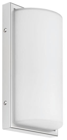 LCD Wandleuchte LED Edelstahl 12W Warmweiss IP44 29x17x9,5cm 040LED Made in Italy