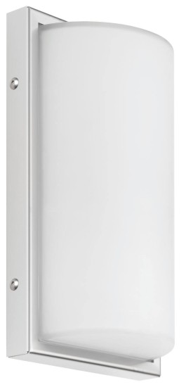 LCD Wandleuchte Bewegungsmelder Edelstahl E27 IP44 29x17x9,5cm 040SEN Made in Italy