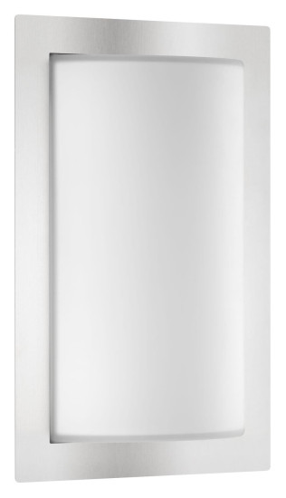 LCD Wandleuchte LED Edelstahl 12W Warmweiss IP44 31x19,5x9,5cm 043LED Made in Italy