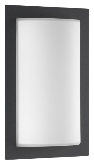 LCD Wandleuchte LED Bewegungsmelder Graphit 12W Warmweiss IP44 31x19,5x9,5cm 044LEDSEN Made in Italy