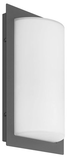 LCD Wandleuchte Bewegungsmelder Graphit E27 IP44 31x19,5x9,5cm 044SEN Made in Italy