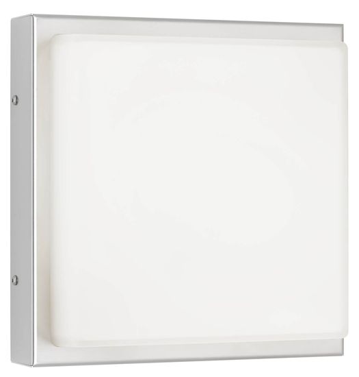 LCD Wand- & Deckenleuchte LED Edelstahl 12W Warmweiss IP44 25x25x9,5cm 046LED Made in Italy