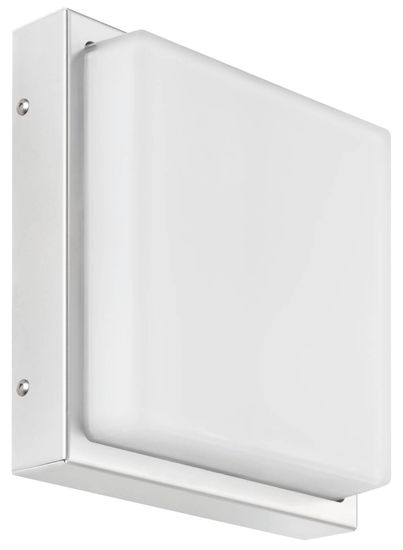 LCD Wand- & Deckenleuchte LED Edelstahl 12W Warmweiss IP44 25x25x9,5cm 046LED Made in Italy