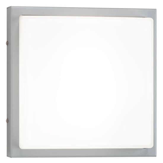 LCD Wand- & Deckenleuchte Hellgrau 2xE27 IP44 25x25x9,5cm 047 Made in Italy