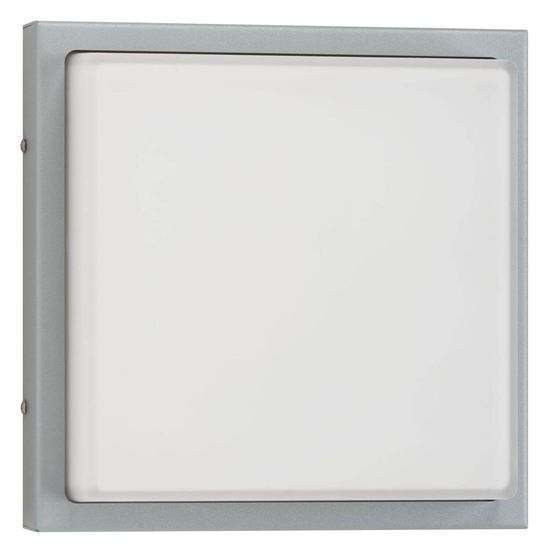 LCD Wand- & Deckenleuchte Bewegungsmelder Hellgrau E27 IP44 25x25x9,5cm 047SEN Made in Italy