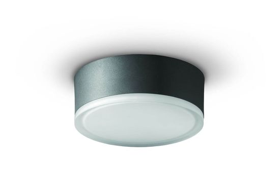 LCD Wandleuchte & Deckenleuchte LED Graphit 22,4W Warmweiss IP65 8x13cm 1421LED Made in Italy