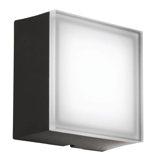 LCD Wandleuchte & Deckenleuchte LED Graphit 10W Warmweiss IP67 12,5x8x8cm 1425LED Made in Italy