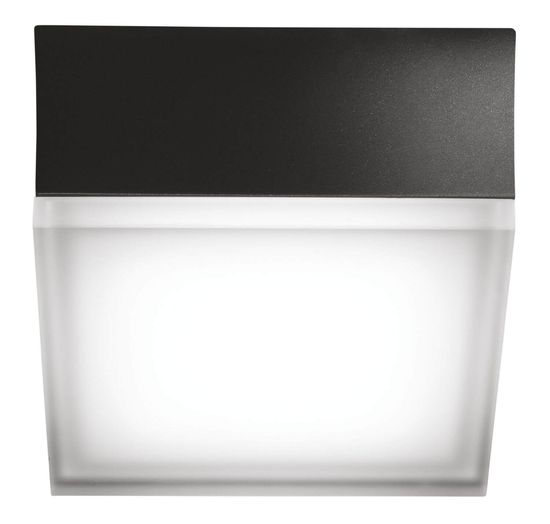 LCD Wandleuchte & Deckenleuchte LED Graphit 10W Warmweiss IP67 12,5x8x8cm 1425LED Made in Italy