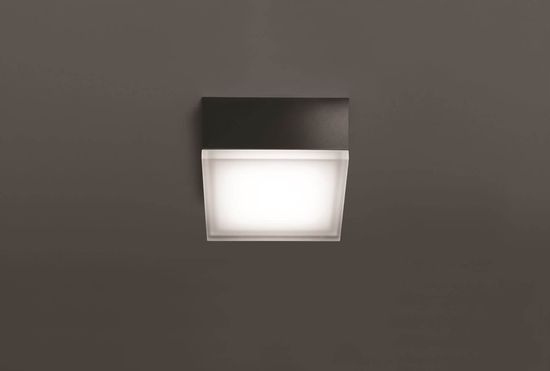 LCD Wandleuchte & Deckenleuchte LED Graphit 10W Warmweiss IP67 12,5x8x8cm 1425LED Made in Italy
