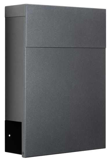 LCD Briefkasten mit Zeitungsfach Graphit 44x32x11,5cm 3030 Made in Germany