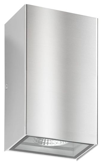 LCD Up & Down Wandleuchte LED 2fach Edelstahl 2x6W Warmweiss IP54 16x10x6,5cm 5010 4260277680176