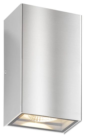 LCD Up & Down Wandleuchte LED 2fach Edelstahl 2x6W Warmweiss IP54 16x10x6,5cm 5010 4260277680176