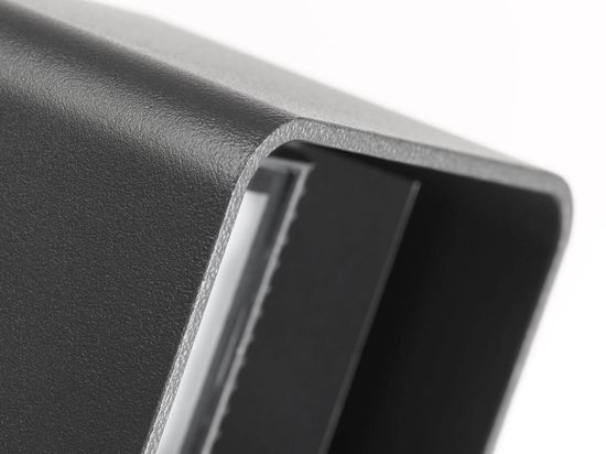 LCD Up & Down Wandleuchte LED 2fach Lichtausfall einstellbar Graphit 2x3,5W Warmweiss IP65 9x11x12,5cm 5040