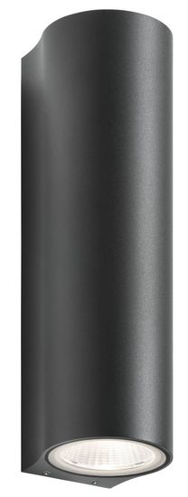 LCD Up & Down Wandleuchte LED 2fach Graphit 2x7W Warmweiss IP65 20x6x7cm 5130