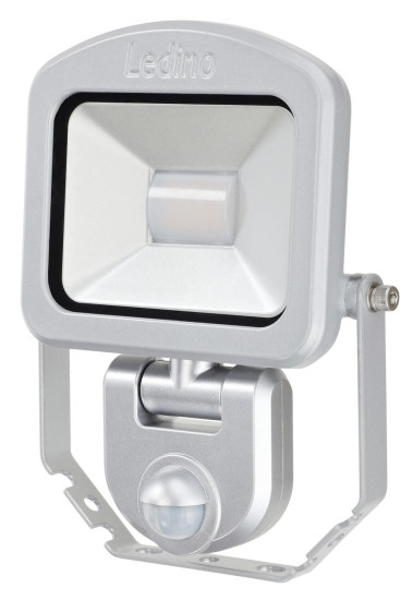 Ledino LED-Strahler mit Sensor PIR Fluter Charlottenburg 10SCI, 10W, 6500K, silber tageslichtweiss