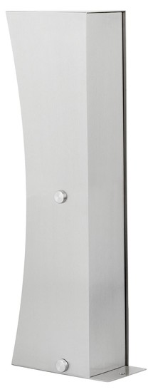 Ledino Steckdosensäule 2er Connect D2, Edelstahl Außen Design Stromsäule