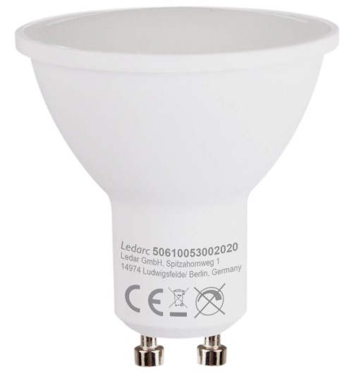 Ledarc LED-Lampe GU10 230V 5W 400lm 3000K warmweiss