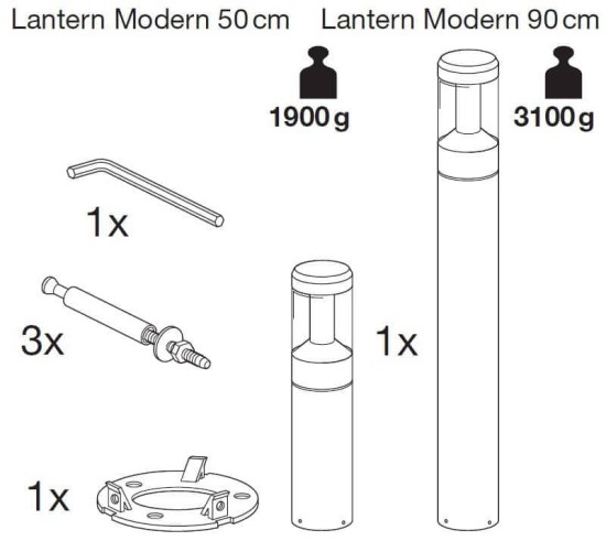 LEDVANCE Endura Style LED Stehleuchte 50cm 11.5W IP44 warmweiss 4058075205031