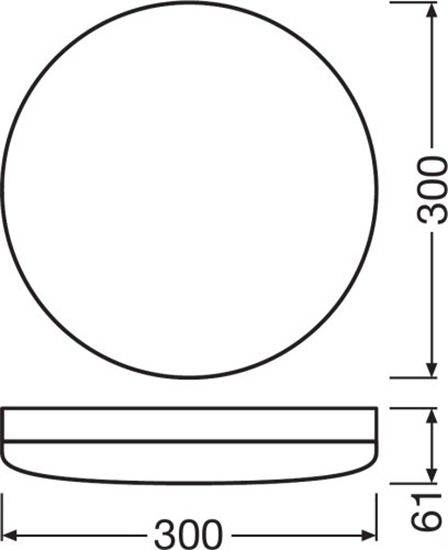 Ledvance Surface Compact Ik10 24W 3000K IP65 Schlagfest Stoßfest 4058075062207