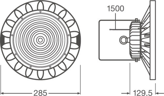 Ledvance HIGH BAY Gen 2 95W 6500K 90° IP65 schwarz LED Hallenleuchte 4058075074347